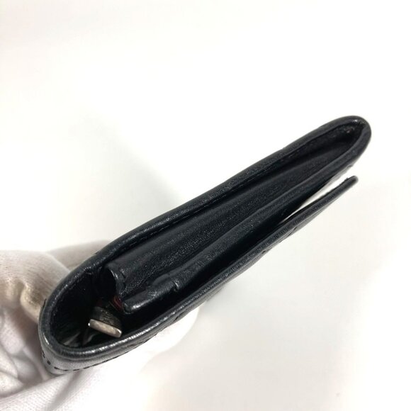 CHANEL Authentic Black Leather Logo Wallet - Picture 7 of 15